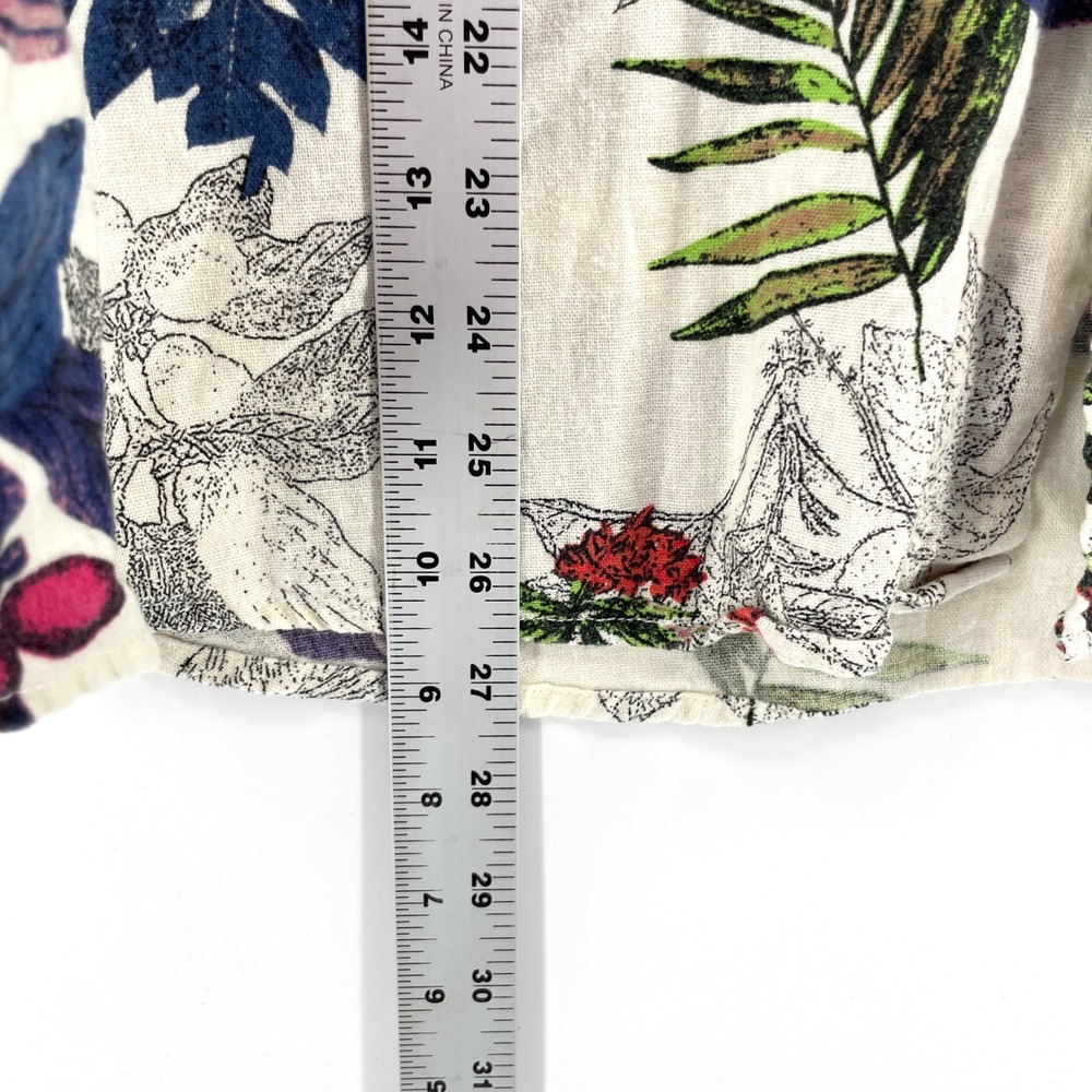 COOFANDY Tropical Floral Button Down Shirt Mens 3XL Linen Blend Short Sleeve - Picture 5 of 8